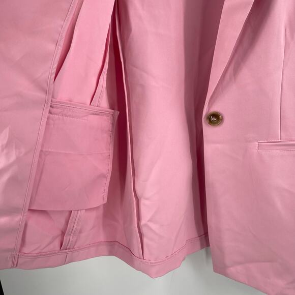 SANCTUARY Blazer Large Bubblegum Pink NWT Tailored Trendy Polyester Stretch - Picture 10 of 13